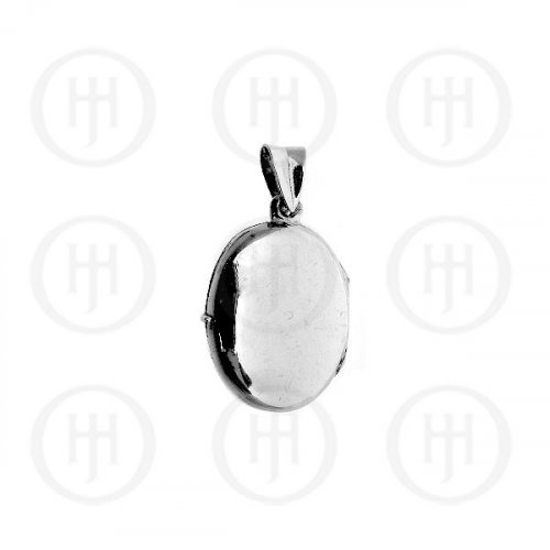 Silver Engraved Oval Locket Pendant (LOC-OP-1021)