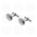 Silver Men's Domed Cuff Links (CL-105)