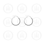 Plain Silver Tube Hoop Earrings 15mm (HP-250-15)