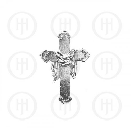 Silver Diamond Cut Religious Charm Cross (C4631)