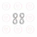 Silver Assorted CZ Infinity Stud Earrings (ST-1060)
