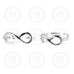 Silver Plain Tiffany Inspired Infinity Ring (R-1175)