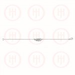 Sterling Silver CZ Leaf Bracelet (BR-1131)