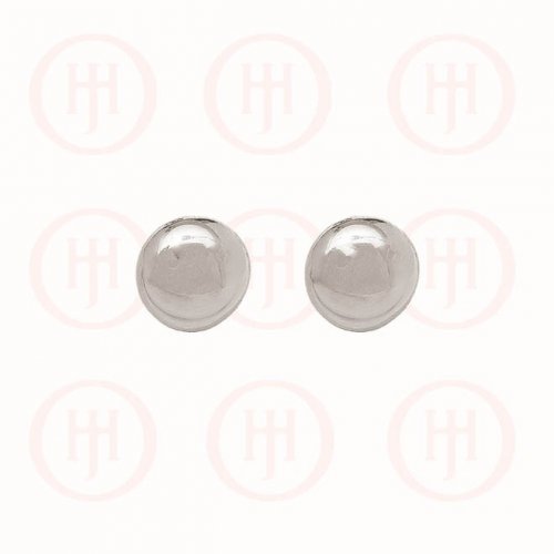 Silver Rhodium Plated Smarties Ball Stud Earrings (ST-1074)