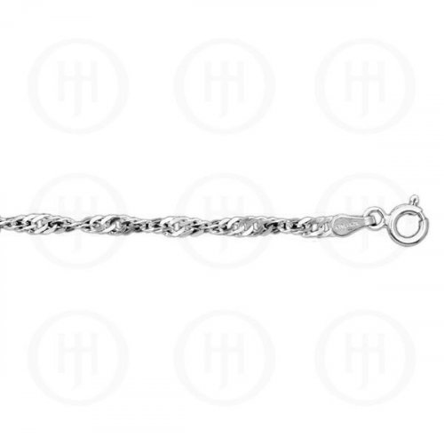 Sterling Silver Basic Chain Singapore 03 (SING50) 3.15mm