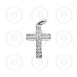 Silver Religious CZ Cross Pendant (CR-1042)