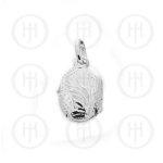 Silver Engraved Small Oval Locket Pendant  (LOC-OE-1018)