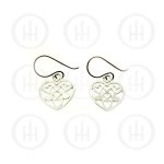 Silver Plain Heart Earrings 10mm (ER-1111)
