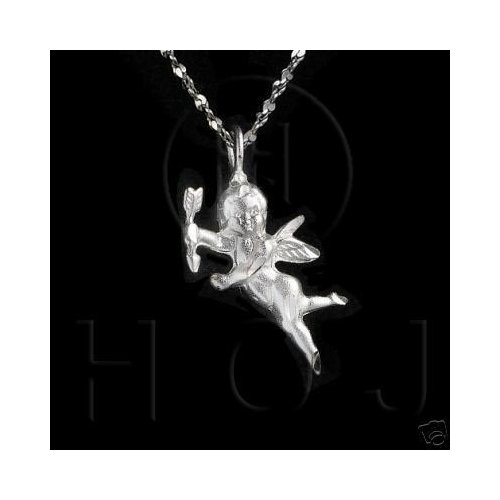 Silver Diamond Cut Religious Charm Cupid (JB229)