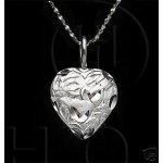 Silver Diamond Cut Heart Charm (JB175)