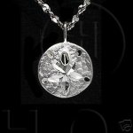 Silver Diamond Cut Nautical Charm Sand Dollar (JB176)