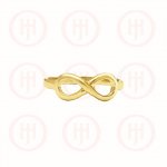 Silver Plain Gold Plated Tiffany Inspired Infinity Ring (R-1175-G)