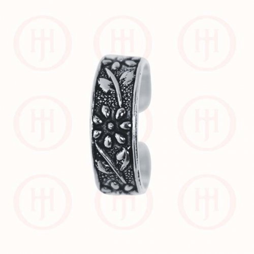 Sterling Silver Plain Flower Toe Ring (TR-1020)