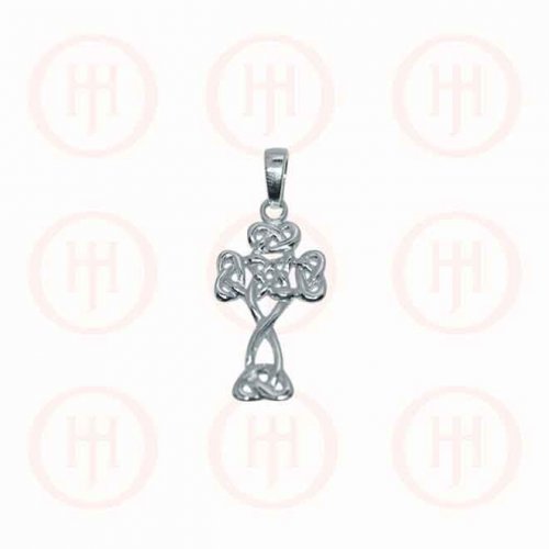 Silver Plain Celtic Knot Cross Pendant, (CR-1056)