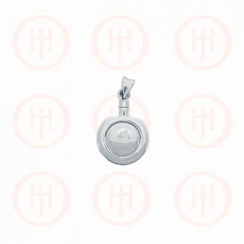 Silver Plain Round Trinket Pendant (TRK-1019)