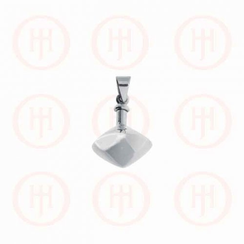 Silver Plain Diamond Shaped Trinket Pendant (TRK-1021)