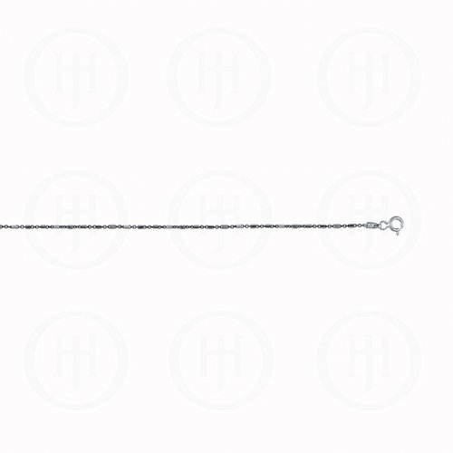 Silver Black Colour Single Bead Rolo Chain (ROLO-30-2C-B)