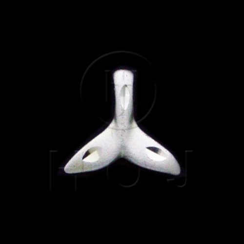 Silver Diamond Cut Nautical Animal Charm Whale Tail (JB525)