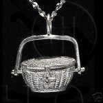 Silver Diamond Cut Charm Basket (C4714P)