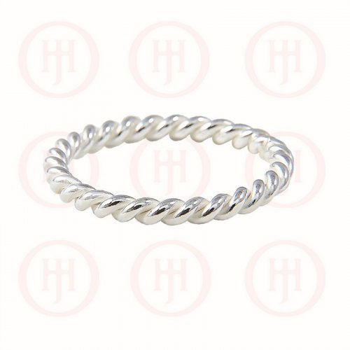 Silver Plain Rope Ring (R-1149)
