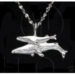 Silver Diamond Cut Animal Charm Whale (JB431)