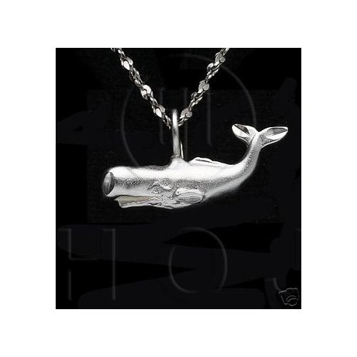 Silver Diamond Cut Animal Charm Whale (JB267)