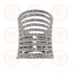 Silver Layered CZ Ring (R-1255)