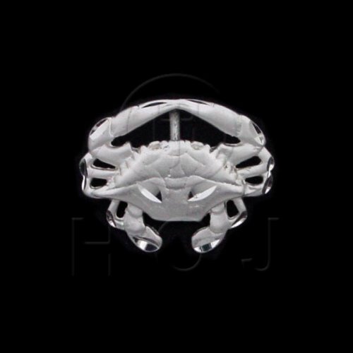 Silver Diamond Cut Charm Crab (JB317)