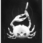 Silver Diamond Cut Animal Charm Crab (JB570)