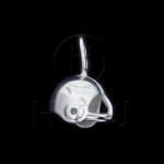 Silver Diamond Cut Sports Charm Football Helmet (JB416)