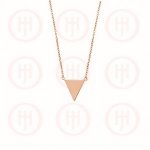 Silver Plain Triangle Necklace (N-1057)