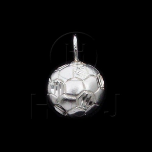 Silver DiamondCut Sports Charm Soccer (C1144)