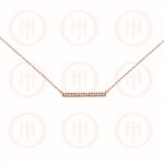Sterling Silver CZ Bar Necklace (N-1104)