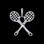 Silver Diamond Cut Sports Charm Tennis (JB172)