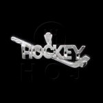 Silver Diamond Cut Sports Charm Hockey (C3394)