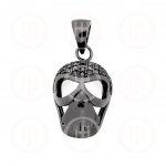Sterling Silver CZ Skull Pendant (P-1214)