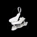 Silver Diamond Cut Musical Charm Piano (S2006)