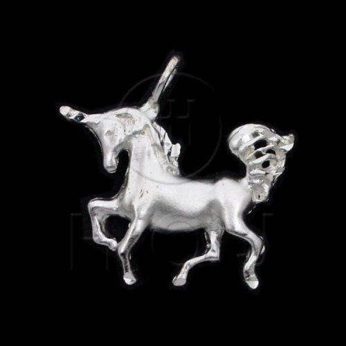 Silver Diamond Cut Charm Unicorn (JB103)