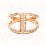 Rose Gold Trendy CZ Ring (R-1324-R)