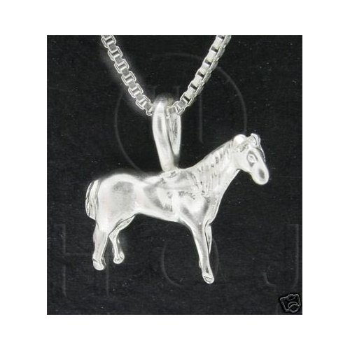 Silver Diamond Cut Animal Charm Horse (C3349)