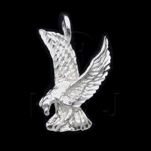 Silver Diamond Cut Animal Charm Eagle (JB202)