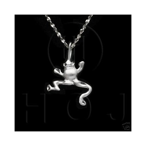 Silver Diamond Cut Animal Charm Frog (JB602)