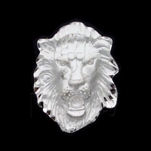 Silver Diamond Cut Animal Charm Lion (JB276)