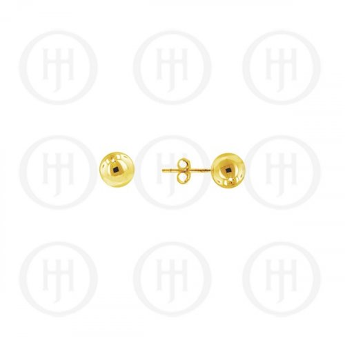 10K Gold Earrings Ball Stud 3mm(G-BE-3-10K)