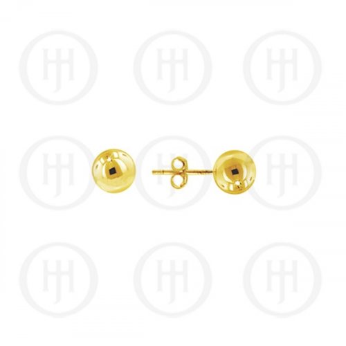 10K Gold Earrings Ball Stud 4mm(G-BE-4-10K)