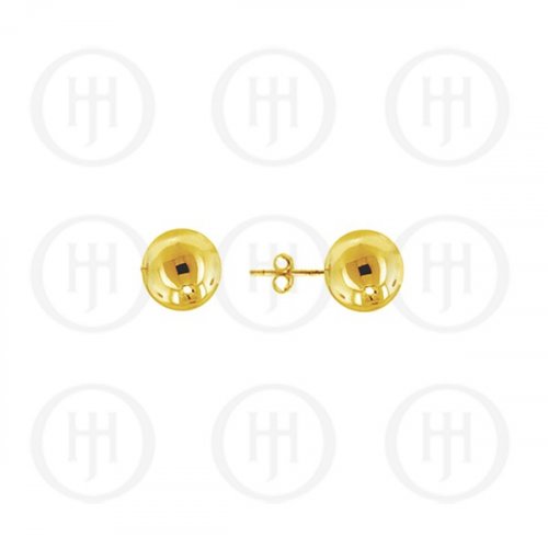 10K Gold Earrings Ball Stud 5mm(G-BE-5-10K)