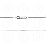 14K White Gold Chain Necklace Snake 0.7mm (SNAKE-015-14W)