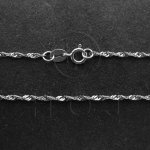 14K White Gold Chain Necklace Singapore 1.5mm (SING-025-14W)