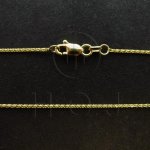 14K Yellow Gold Chain Necklace Wheat 1.0mm (SPIGA-025-14Y)