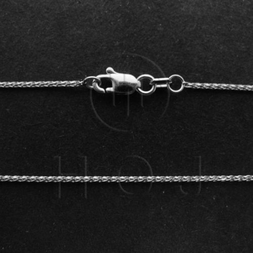 14K White Gold Chain Necklace Wheat 1.0mm (SPIGA-025-14W)